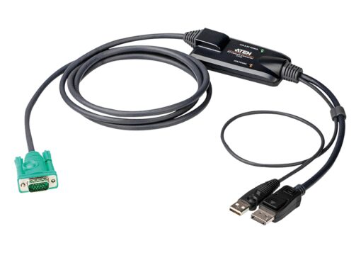 Aten DisplayPort Console Converter, connects an Aten SPHD (VGA KVM) interface switch to a DisplayPort and USB PC, up to 1920 x 1080 @ 60 Hz, compliant | CV190-AT