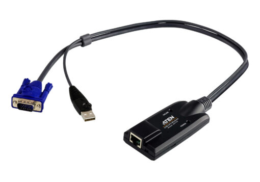 Aten KVM Cable Adapter with RJ45 to VGA  USB for KH, KL, KM and KN series | KA7170-AX