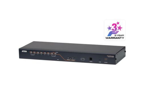 Aten Rackmount KVM Switch 2 Console 8 Port Multi-Interface Cat 5, KVM Cables NOT Included, Daisy Chainable for up to 128 Devices, | KH2508A-AX-U