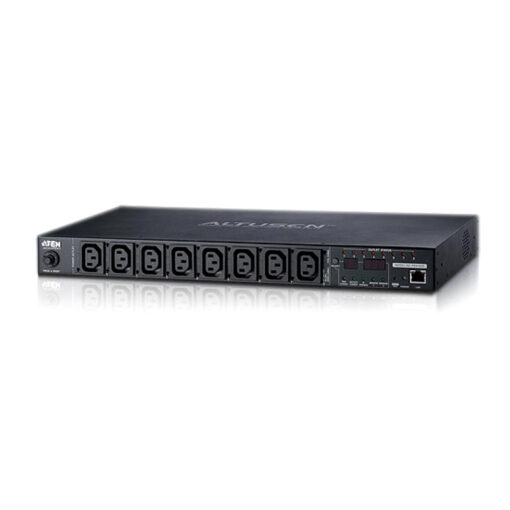 Aten 8-Port 10A Eco Power Distribution Unit with Port Monitor - PDU over IP, 1RU Rack Mount Design, Control and Monitor Power Status (PE8108G) | PE8108G-ATA-G