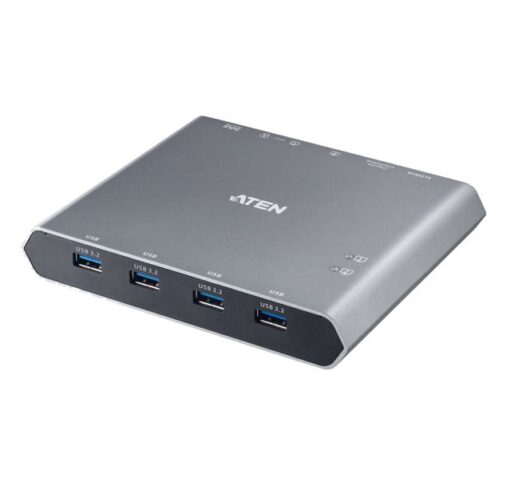 Aten 2-Port 4K DisplayPort USB-C KVM Dock Switch with Power Pass-through, | US3311-AT-U