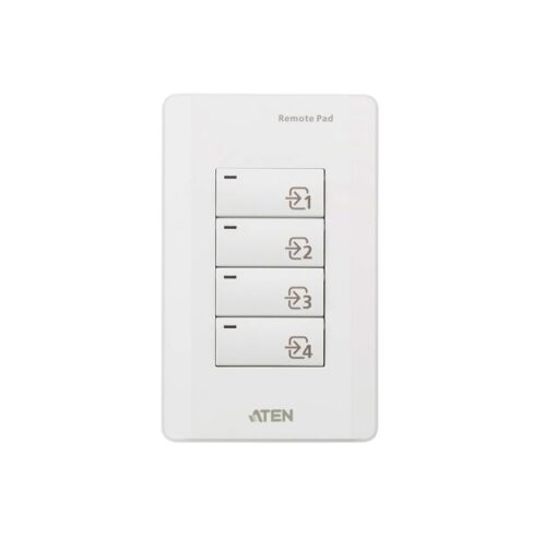 Aten VPK104 4-Key Contact Closure Remote Pad for VP1420/VP1421 Presentation Matrix Switches. Led lights, Engraved button | VPK104-AT