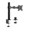 Brateck Single Monitor Affordable Steel Articulating Monitor Arm Fit Most 17'-32' Monitor Up to 9kg per screen VESA 75x75/100x100 | LDT33-C012