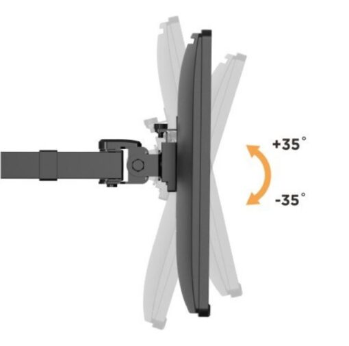 Brateck Single Monitor Affordable Steel Articulating Monitor Arm Fit Most 17'-32' Monitor Up to 9kg per screen VESA 75x75/100x100 | LDT33-C012 - Image 3