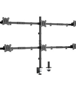 Brateck Pole Mount Six-Screen Monitor Mount Fit Most 17'-32' Monitors, Up to 7kg per screen VESA 75x75/100x100 (LS)