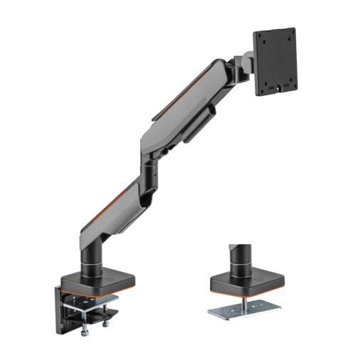 Brateck Single Heavy-Duty Gaming Monitor Arm Fit Most 17'-49' Monitor Up to 20KG, Fit Curved Monitor,  VESA 75x75,100x100 (LS)