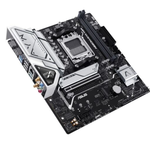 ASUS AMD A620M-AYW WIFI (AM5)  Micro-ATX Motherboard, 2xDDR5 Max 96GB, 1 x PCIe 4.0 x16 slot, 2 x M.2 slots, 4 x SATA, Wi-Fi 6, Realtek 2.5G | A620M-AYW WIFI - Image 4