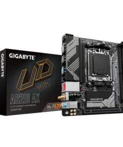 Gigabyte M/B A620I AX 1.0, AMD AM5, 2 x DDR5 up to 128 GB,  1 x HDMI, 1 x PCI Express x16, 1 x M.2, 2 x SATA, 4x USB 3.2