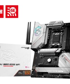 MSI MPG B650 EDGE WIFI AMD AM5 ATX Motherboard, 4x DDR5 ~128GB, 2x PCI-E x16, 1x PCI-E x1, 3x M.2, 6x SATA, 2x USB2.0, 7x USB 3.2, 1x USB-C