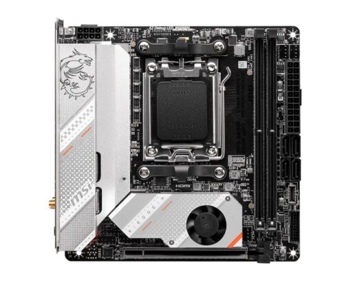 MSI MPG B650I EDGE WIFI AMD AM5 M-ITX Motherboard, 2x DDR5 ~64GB, 1x PCI-E x16, 2x M.2, 4x SATA, 2x USB2.0, 5x USB 3.2, 1x USB-C | MPG B650I EDGE WIFI - Image 2