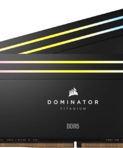 Corsair DOMINATOR® TITANIUM RGB 32GB (2x16GB) DDR5 DRAM 6000MT/s CL30 Intel XMP Memory Kit — Black
