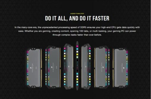 Corsair DOMINATOR® RGB DDR5 32GB (2 x 16GB) DDR5 5600 CL36-36-36-76 1.25V Intel XMP  AMD EXPO - GREY | CMT32GX5M2B5600Z36 - Image 3