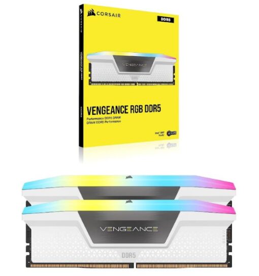 Corsair Vengeance RGB 32GB (2x16GB) DDR5 UDIMM 6200MHz C36 1.3V Desktop Gaming Memory White | CMH32GX5M2B6200C36W - Image 4
