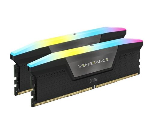 Corsair Vengeance RGB 32GB (2x16GB) DDR5 UDIMM 6400MHz C36 1.35V Desktop Gaming Memory Black | CMH32GX5M2B6400C36