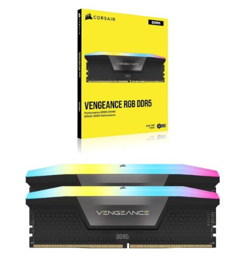Corsair  Vengeance RGB 64GB (2x32GB) DDR5 UDIMM 6400MHz C32 1.35V Desktop Gaming Memory Black | CMH64GX5M2B6400C32 - Image 3