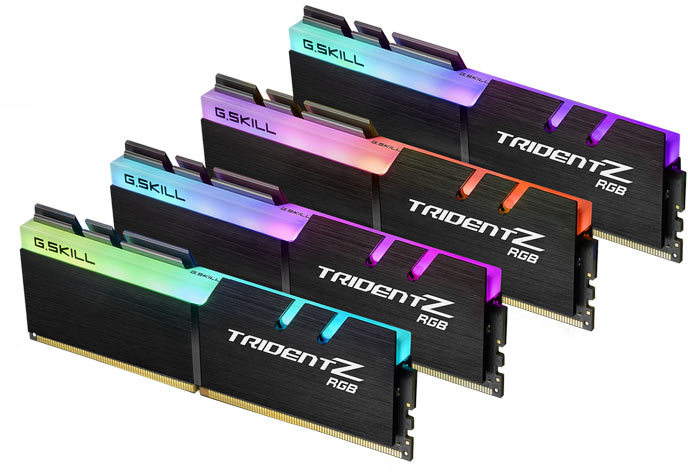 G.SKILL F4-3200C16Q-32GTZR 32GB (4 x 8GB)/ PC4-25600 / DDR4 3200 Mhz/ Timings 16-18-18-38/ Voltage 1.35V/ Trident Z RGB | F4-3200C16Q-32GTZR