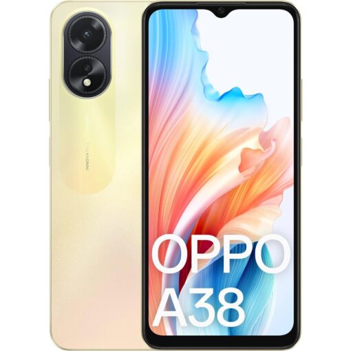 OPPO A38 4G 128GB - Glowing Gold (CPH2579AU Gold)*AU STOCK*, 6.56', HD+, 90Hz, 4GB/128GB, 50MP/5MP, Dual SIM, 5000mAh, 2 Year Warranty | CPH2579AU Gold
