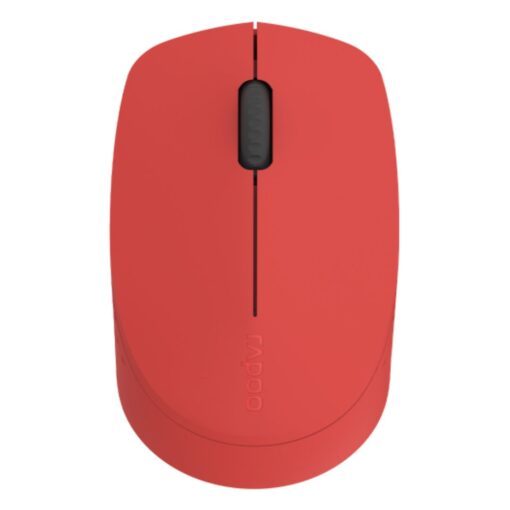 RAPOO M100 2.4GHz  Bluetooth 3 / 4 Quiet Click Wireless Mouse Red - 1300dpi Connects up to 3 Devices, Up to 9 months Battery Life | M100-Red - Image 2