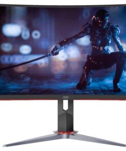 AOC 27' Super Curved 1000R, QHD 2560 x 1440 165hz, VA,  Free-Sync Premium, 1ms, HDR10,  DP, HDMI, HAS, Flicker Free, Low Blue, VESA 100 Monitor (LS)