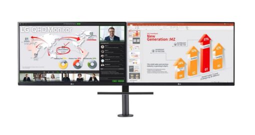 LG 27' QHD (2560x1440) Monitor Ergo Dual with Clamp and Grommet   Limited Warranty 1 Year Parts and Labor -USB Type-C | 27QP88D-BS