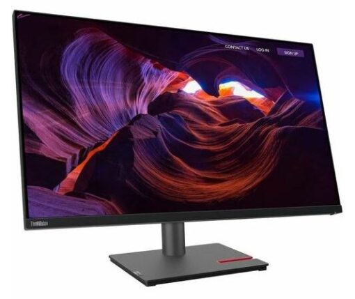 LENOVO ThinkVision P32p 31.5'/32' UHD Monitor 4K 3840x2160 16:9 Height Adjustable Tilt Swivel Pivot DP HDMI Thunderbolt 4 LAN 3xUSB3.2 Hub 3yr | 63D1RAR1AU - Image 2