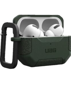 UAG Scout Apple Airpods Pro (2nd Gen) Rugged Case - Black (104123114040),DROP+ Military Standard,Detachable Carabiner, Featherlight,10 Years Warranty