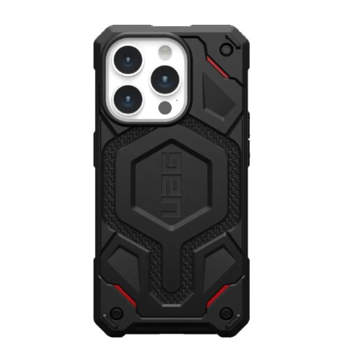UAG Monarch Pro MagSafe Apple iPhone 15 Pro (6.1') Rugged Case - Kevlar Black (114221113940), 25ft. Drop Protection(7.6M), 10 Years Warranty | 114221113940