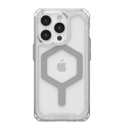 UAG Plyo MagSafe Apple iPhone 15 Pro (6.1') Rugged Case - Ice/Silver (114286114333), 16ft. Drop Protection (4.8M), 10 Years Warranty | 114286114333