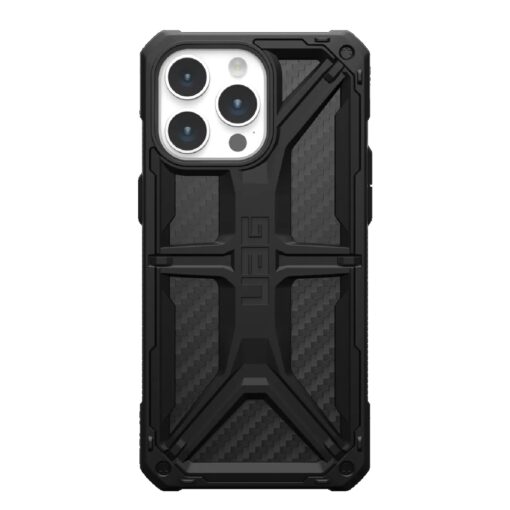 UAG Monarch Apple iPhone 15 Pro Max (6.7') Rugged Case - Carbon Fiber (114298114242), 20ft. Drop Protection (6M), Tactical Grip, 10 Years Warranty | 114298114242