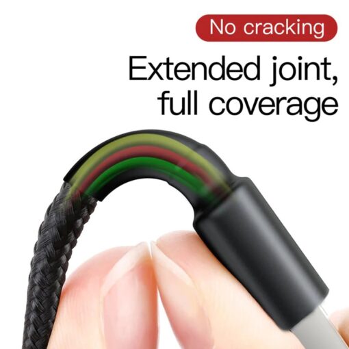 USP BoostUp Lightning to USB-A Cable (1M) Black - Quick Charge  Connect, 2.4A Rapid Charge,Durable  Reliable,Nylon Weaving,Apple iPhone/iPad/MacBook | 6972890207026 - Image 3