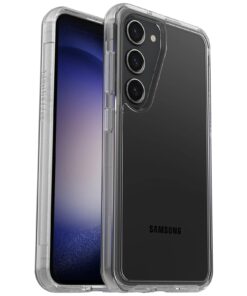 OtterBox Symmetry Clear Samsung Galaxy S23 5G (6.1') Case Clear - (77-91213), Antimicrobial, DROP+ 3X Military Standard, Ultra-Sleek, 7 Years Warranty