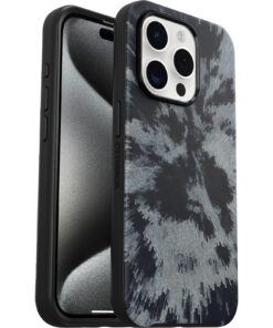 OtterBox Symmetry+ MagSafe Apple iPhone 15 Pro (6.1') Case Burnout Sky (Black) - (77-93361),Antimicrobial, DROP+ 3X Military Standard,7 Years Warranty