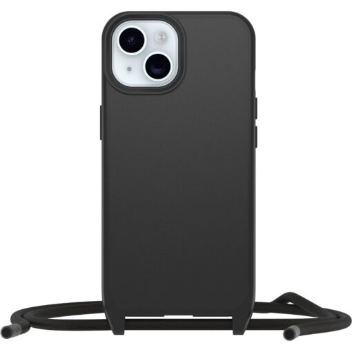OtterBox React Necklace MagSafe Apple iPhone 15 (6.1') Case Black - (77-93593), DROP+ Military Standard, Detachable Nylon Rope, 7 Years Warranty | 77-93593 - Image 2