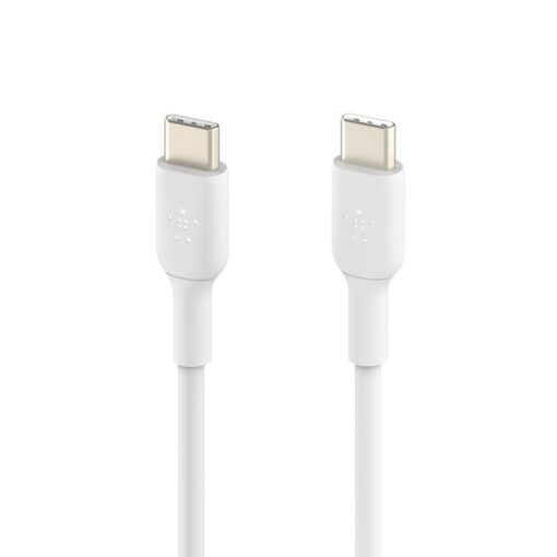 Belkin BoostCharge USB-C to USB-C Cable (1M) - White (CAB003bt1MWH), 60W, 480Mbps, 25K+ bend, Samsung Galaxy, iPad, MacBook, Google, 2 Years Warranty | CAB003bt1MWH - Image 2