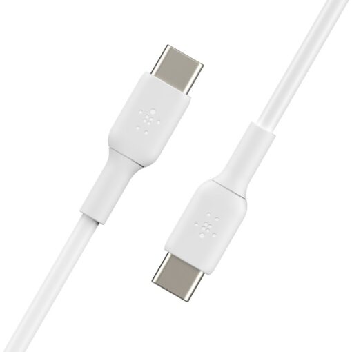 Belkin BoostCharge USB-C to USB-C Cable (1M) - White (CAB003bt1MWH), 60W, 480Mbps, 25K+ bend, Samsung Galaxy, iPad, MacBook, Google, 2 Years Warranty | CAB003bt1MWH - Image 4