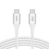Belkin BoostCharge USB-C to USB-C Cable (1M) - White (CAB015bt1MWH), 240W, 30K+ bend, Double Braided, Samsung Galaxy, iPad, MacBook, 2 Years Warranty | CAB015bt1MWH