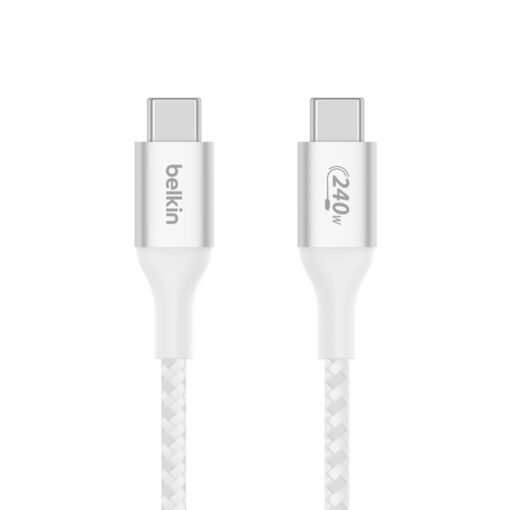 Belkin BoostCharge USB-C to USB-C Cable 2M - White (CAB015bt2MWH), 240W, 480Mbps, 30K bend, Samsung Galaxy,iPad,MacBook,Google, OPPO, 2 Years Warranty | CAB015bt2MWH - Image 2