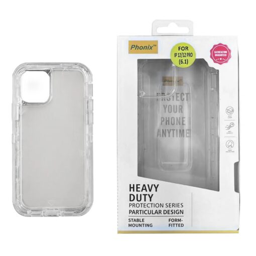 Phonix Apple iPhone 12 / iPhone 12 Pro Clear Diamond Case (Heavy Duty) -Raised Edges,Shockproof,Strong and Durable Material,Slim-Fit,Scratch Resistant - Image 2