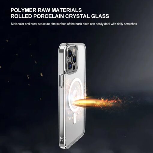 Phonix Apple iPhone 12 Pro Max Clear Rock Hard Case with MagSafe - Ultra-thin, lightweight, Non-slip, Shockproof, Crystal Clear, 10 Years Warranty - Image 2