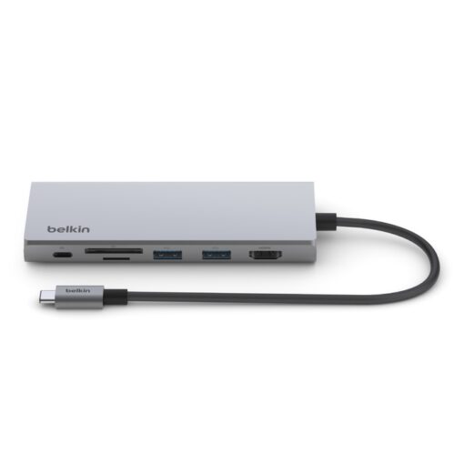 Belkin Connect USB-C® 7-in-1 Multiport Adapter - Grey (INC009btSGY),2xUSB-A,1xUSB-C 100W PD,1xGbE,1xSD,4K @ 60Hz,MacBook,Chromebook, 2 Years Warranty | INC009btSGY - Image 3