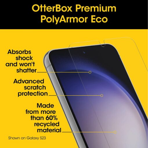 OtterBox Premium PolyArmor Eco Samsung Galaxy S24+ 5G (6.7') Screen Protector Clear - (77-94685),Scratch Protection, 2 Years Warranty | 77-94685 - Image 4