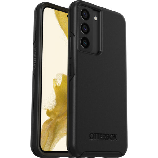 OtterBox Symmetry Samsung Galaxy S22 5G (6.1') Case Black - (77-86426), Antimicrobial, DROP+ 3X Military Standard, Raised Edges, 7 Years Warranty | 77-86426