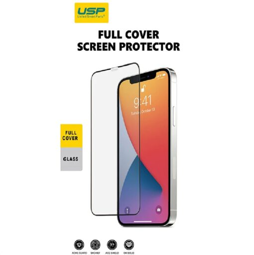 USP Apple iPhone 16e/ iPhone 14 / iPhone 13 / iPhone 13 Pro Tempered Glass Screen Protector : Full Coverage, 9H Hardness, Bubble-free,Anti-fingerprint | SPU5D136