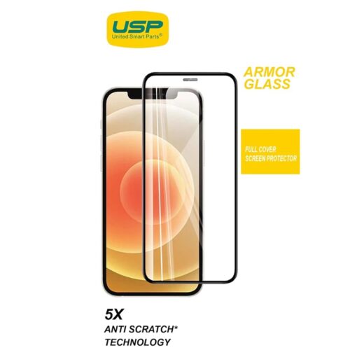 USP Apple iPhone SE (3rd  2nd Gen) and iPhone 8/7 Armor Glass Full Cover Screen Protector - Black, 5X Anti Scratch Technology, Anti-fingerprint | SPUAG7B - Image 2