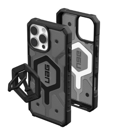 UAG Pathfinder Clear MagSafe Apple iPhone 16 Pro Max (6.9') Rugged Case + Black Ring Stand- Ash(1144651BV02), 10 Years Warranty | 1144651BV02 - Image 3