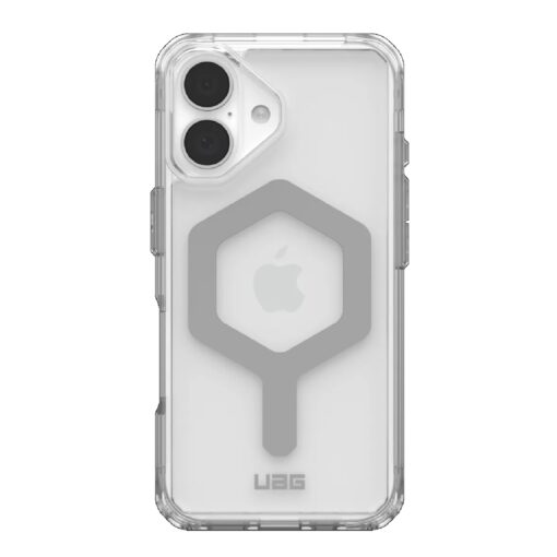 UAG Plyo MagSafe Apple iPhone 16 (6.1') Rugged Case - Ice/Silver (114482114333),16ft. Drop Protection (4.8M), Armored Shell, 10 Years Warranty | 114482114333