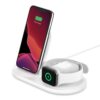 Belkin BoostCharge 3-in-1 Wireless Charger for Apple Devices 7.5W - White (WIZ001auWH), Non-Slippery Triple Charging Pad, 2 Years Warranty | WIZ001auWH