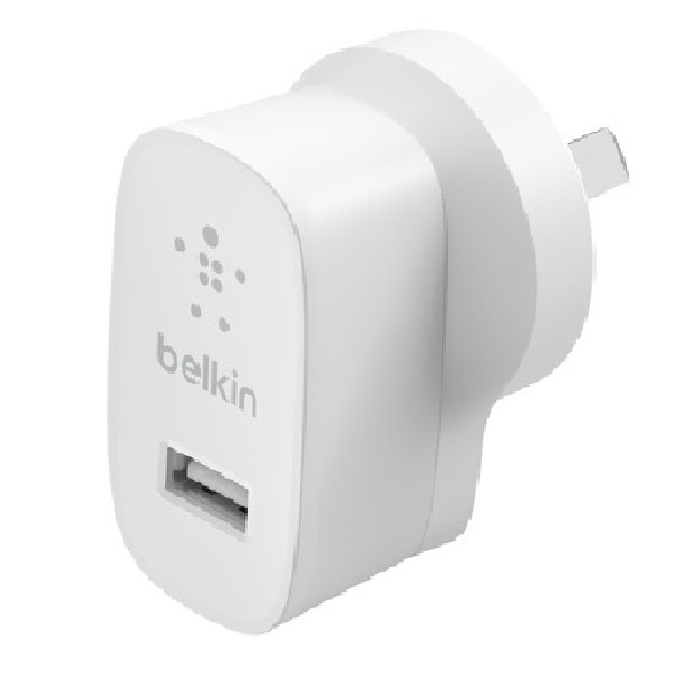 Belkin BoostCharge 12W USB-A Wall Charger - White (WCA002auWH), Portable Powerful, Lightweight Compact, $2,500 CEW, 2 Years Warranty | WCA002auWH
