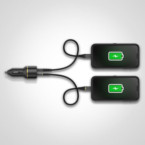 OtterBox 30W Dual Port Premium Car Charger - Black (78-52545), 1x USB-A (12W),1x USB-C PD (18W), Compact, Smart  Safe Charging, 2 Years Warranty | 78-52545 - Image 3