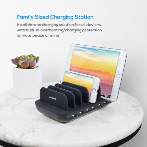 mbeat® Gorilla Power 60W 7 Port USB-C  USB Charging Station 6× USB-A 1× USB-C PD Output Power: Total 60W Product Weight: 0.66kg | MB-CHGR-7U - Image 2